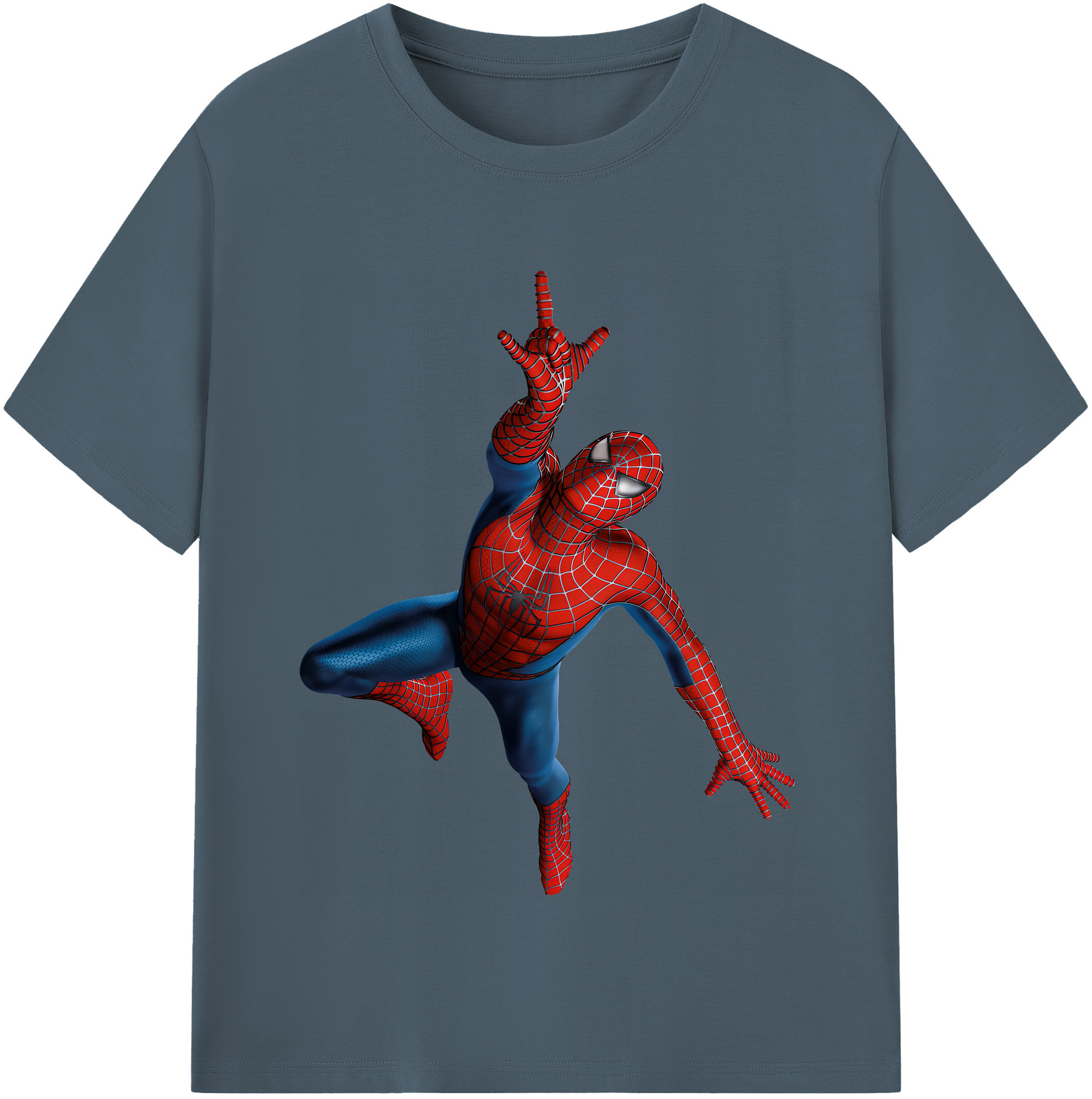 （画像用） Spider Man スパイダーマン 綿100％半袖Tシャツ（フロントプリント）
